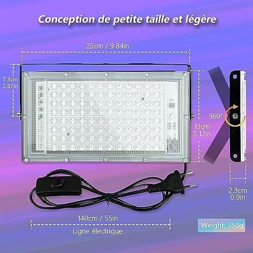 Glostars 100W UV - proietor UV - set de 2 (black light)