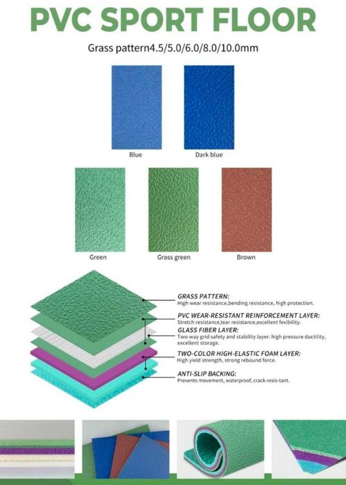 Спортивное ПВХ покрытие линолеум