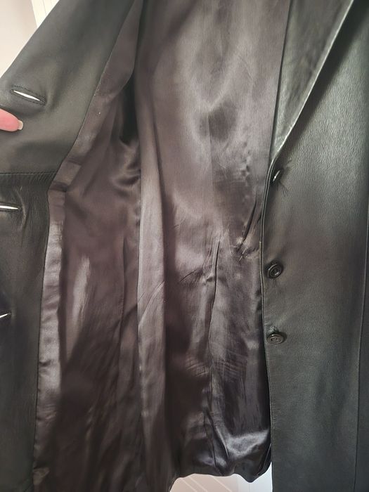 Pardesiu geaca midi din piele naturala dama S