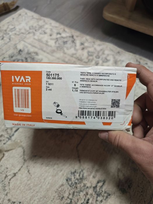 Cap termostatat cu sonda de imersie
ML T5011, IVAR