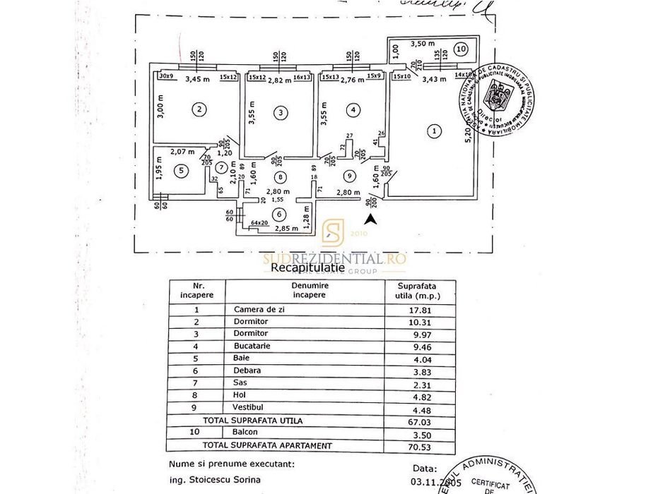 Apartament 3 camere , renovat recent, zona Sebastian-Rahova