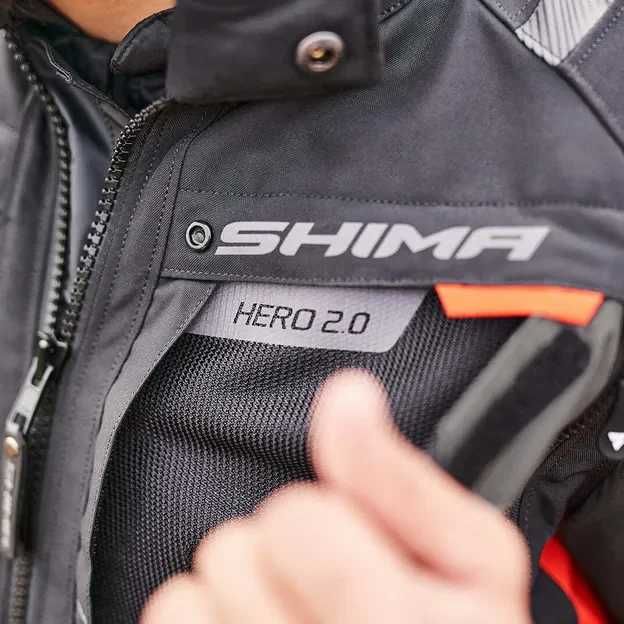 Мъжко трислойно ендуро мото яке за мотоциклет SHIMA HERO Red  2.0