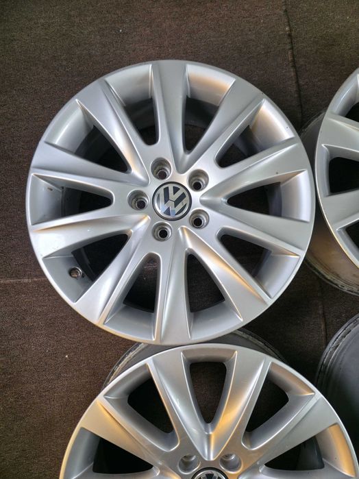 4 Jante Aliaj 5x112 17'' OEM VW Tiguan T-Roc Caddy Golf Passat Touran Sharan / Skoda Kodiaq Karoq Octavia YETI Superb 7J ET 43 !