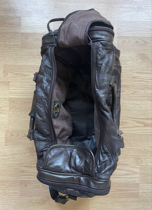 Geanta de voiaj/transport/sala din piele naturala maro Ruby Rose