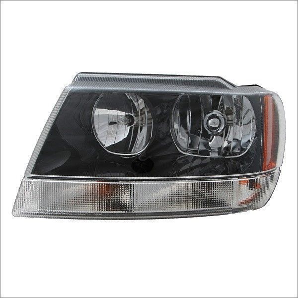 Far Jeep Grand Cherokee 202003 BestAutoVest partea Stanga, tip bec HB3A+HB4A, semnalizator alb, rama culoare neagra, varianta far SUA, fara suport