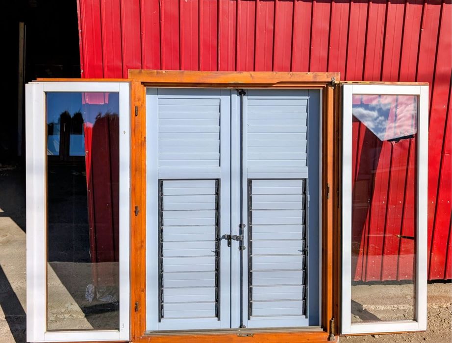 Geamuri termopan din lemn masiv cu obloane