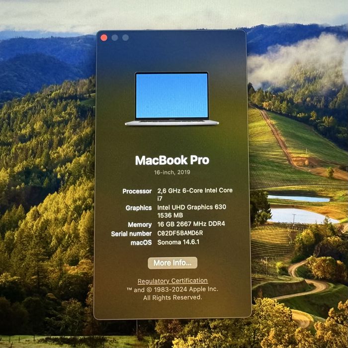 MacBook Pro 16” 2019 / i7 / 16gb / 512gb ssd