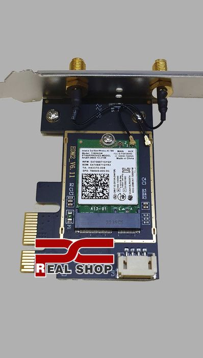 Intel Wireless AC8265 AX200 AX210 M2 WIFI 5G/Blooetooth 2 антенны 8dBi