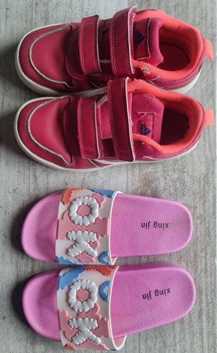 детски маратонки Адидас + джапанки номер 29