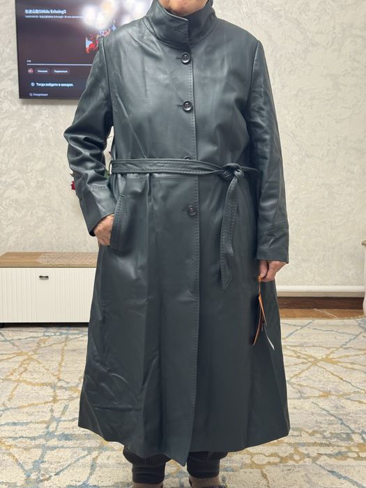 Продам кожанный тренч