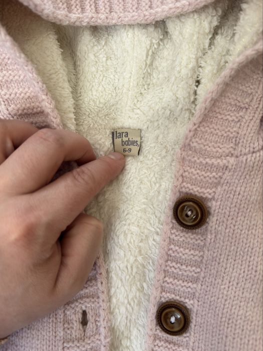 Теплый комбинезон  для девочки 6-9 месяцев