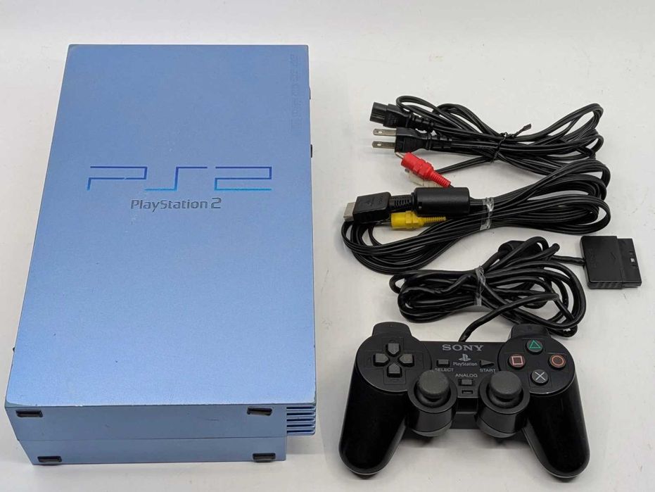 Sony PlayStation 2 Aqua Blue cu Controller