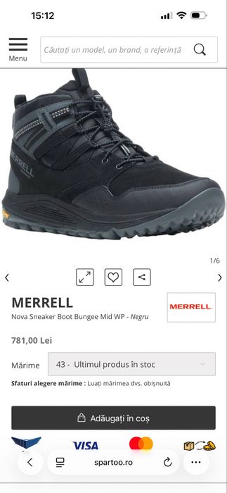 Ghete poteca drumetie sau iarna waterproof -Merrel