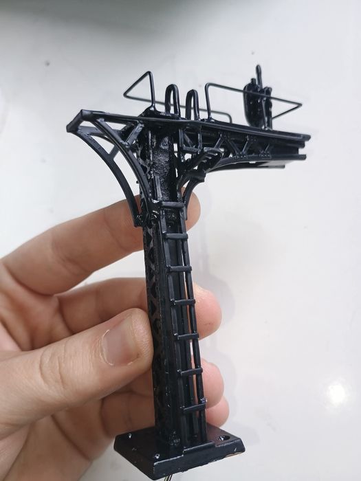 Semnal 3 focuri cu consolă CFR semafor machetă trenuleț electric HO