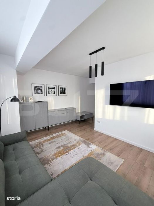 Apartament cu 2 camere, mobilat/utilat, bloc nou - Obcini