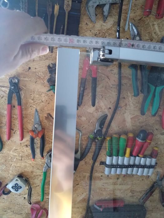 Ușa culisanta sticlă cabina dus plus un perete fix 30cm