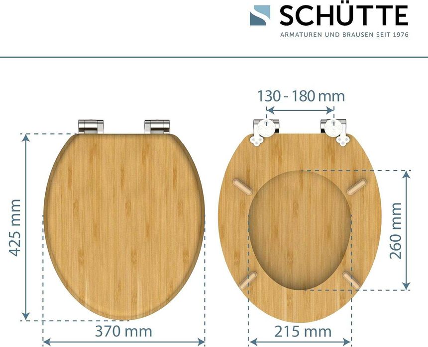 Capac de toaleta WC bambus soft close. Calitate premium