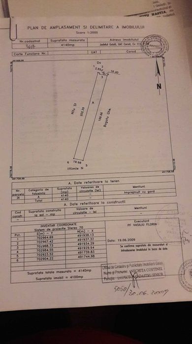 Vand teren Intravilan in Corod, jud. Galati - 4140 m2