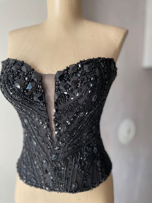 Корсет черен,ръчно изработен