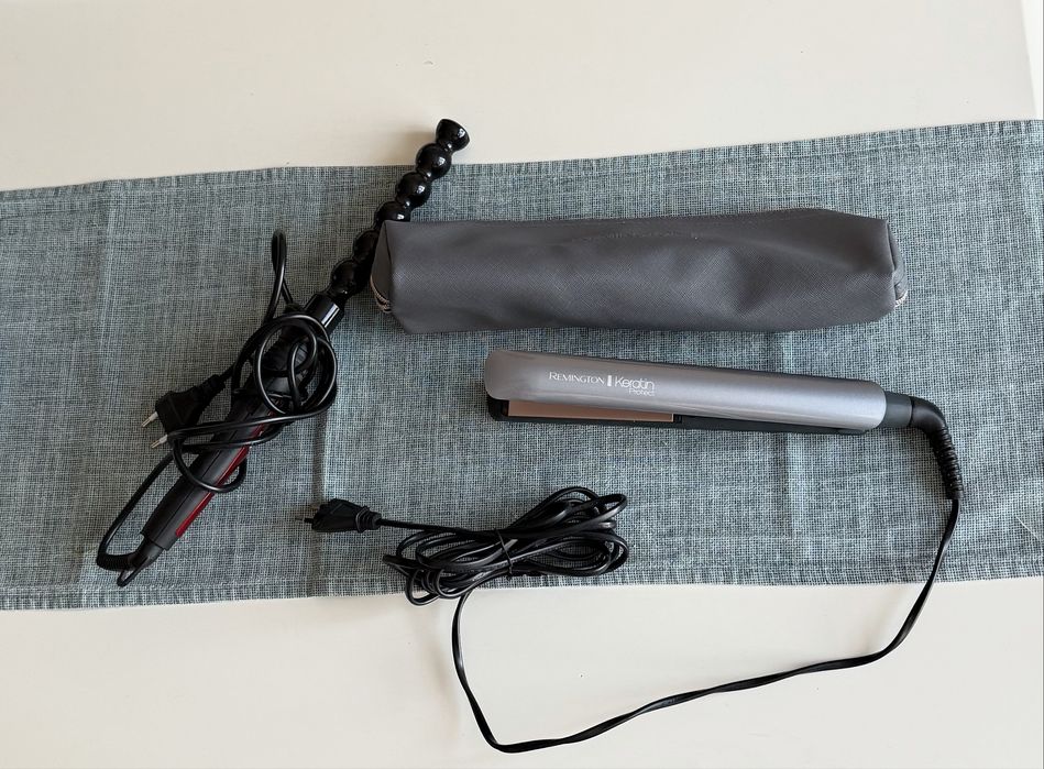 Преса за коса Remington Keratin protekt + подарък маша за къдрици