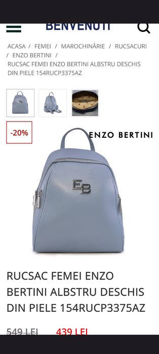 Rucsac dama - Enzo Bertini (predare personală in Sibiu)