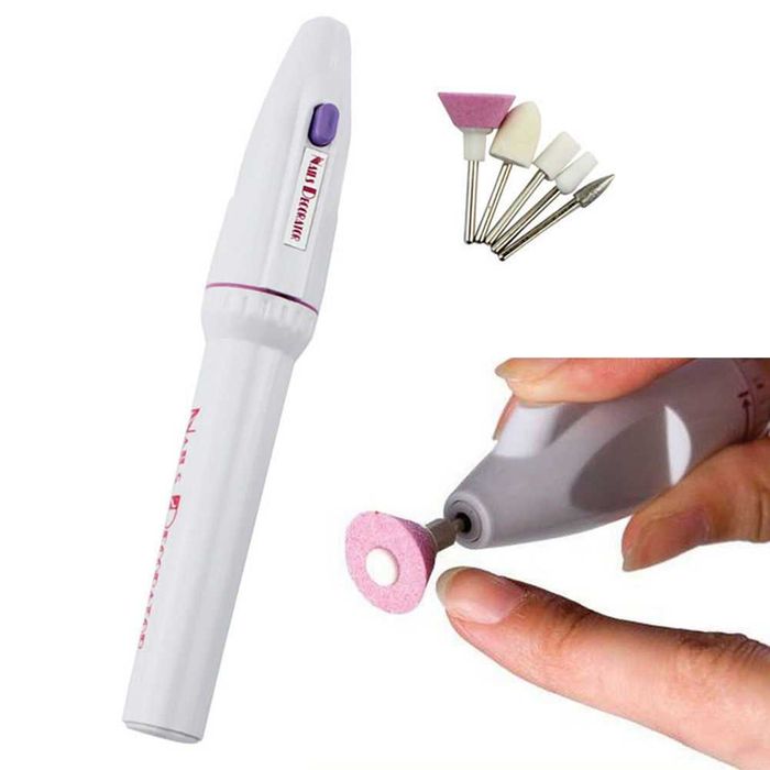 Безжична машинка за маникюр и педикюр с 5 приставки+калъф, ръководство