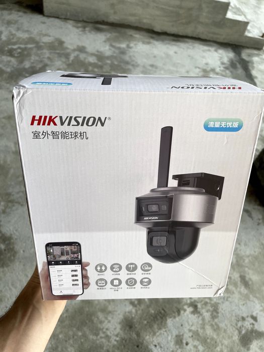 IP Kamera Hikvision HK-Q6SADM-GL/L (10 MP, 2 ta ob’yektiv, 4G/Kabel)