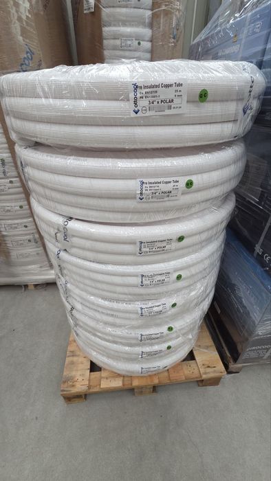 Медна тръба с изолация 1/4"х0.80 (ф6.35), на руло 50m