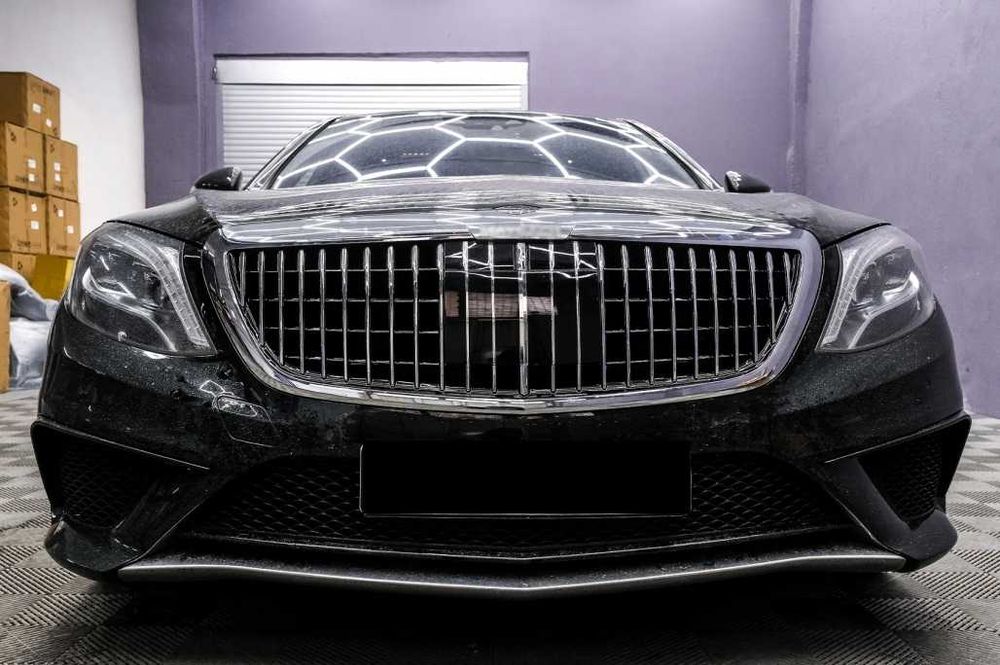 Grila Centrala Mercedes S-Class W222 X222 (2014-2020) Vertical Crom