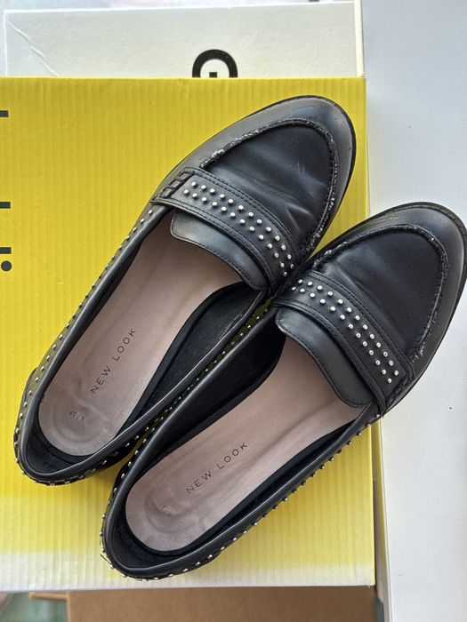 Лоферы черные new look