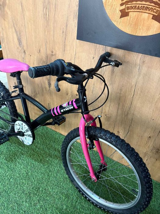 Bicicleta copii B-Twin cu roti pe 20'' cu schimbator Shimano