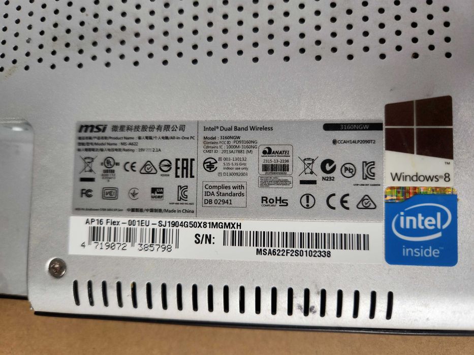 All in one MS-A622, 15.6 inci, ideal casa de marcat, filme, rama foto