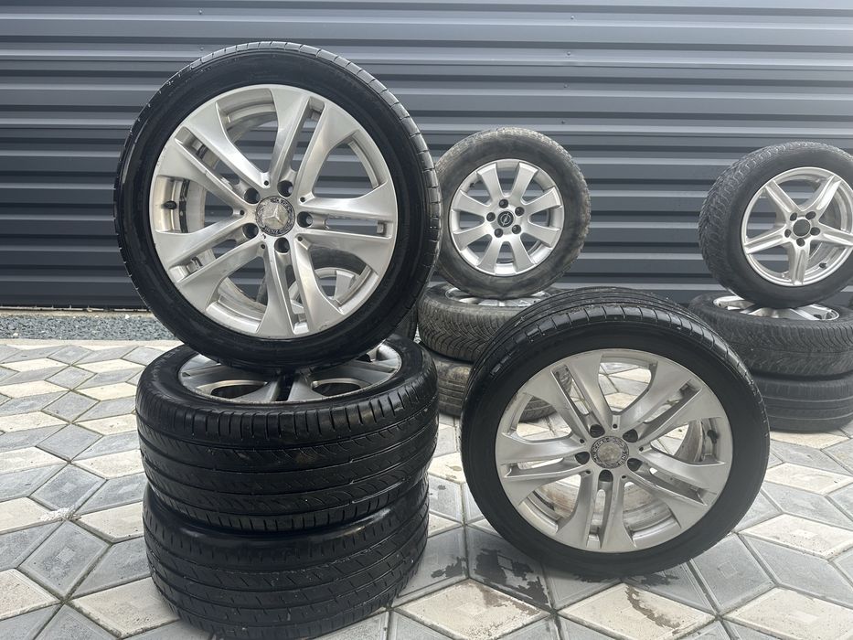 Jante aliaj Mercedes 5 x 112 + cauciucuri 235 / 45 / R17 Et 45 7.5 j