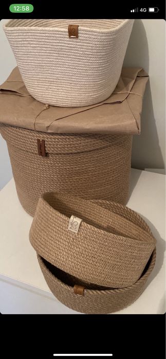 Корзина джутовая