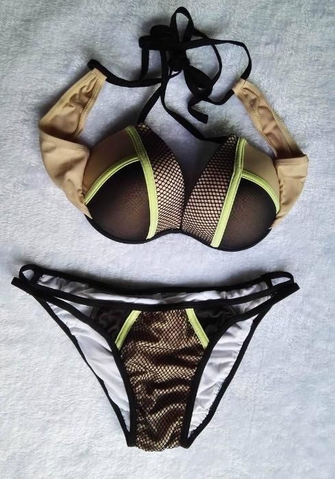 Costum de baie sexy cu plasa si push up