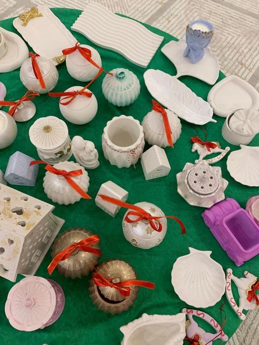 Молды, шкатулки, краски, гипс