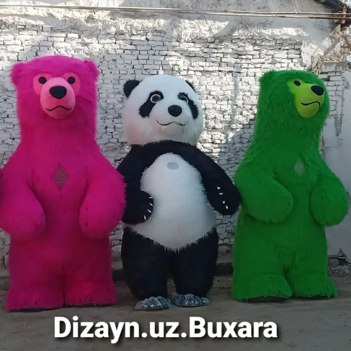 Мультфильм кахрамонлари,герои мультфильмов!!!Катта ок айиклар 3,5 метр