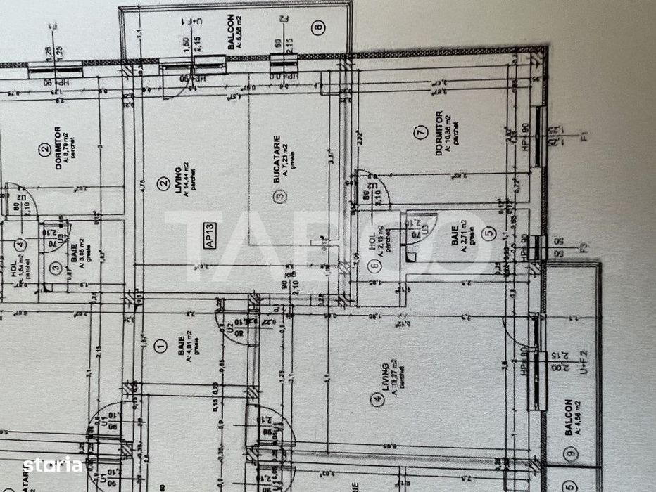 De vanzare apartament 3 camere 2 bai 2 balcoane Turnisor Sibiu