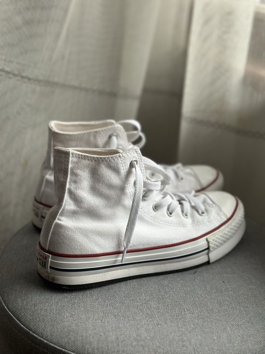 Converse - бели кецове на платформа, 37 размер, като нови