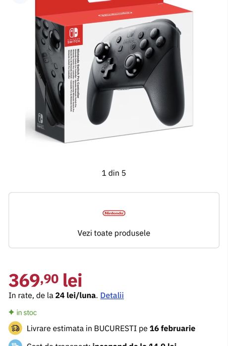Controller maneta Nintendo Switch Pro