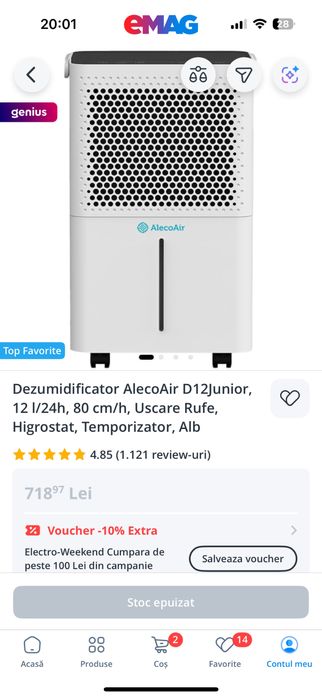 Dezumidificator camera