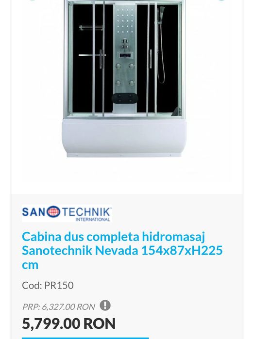 Cabina dus 150 cm