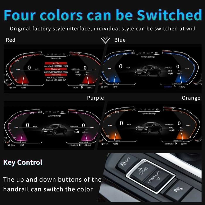 Дигитално табло километраж BMW F10 F07 F30 F01 F12 F15 F15 F25 X3 X4 X5 X6