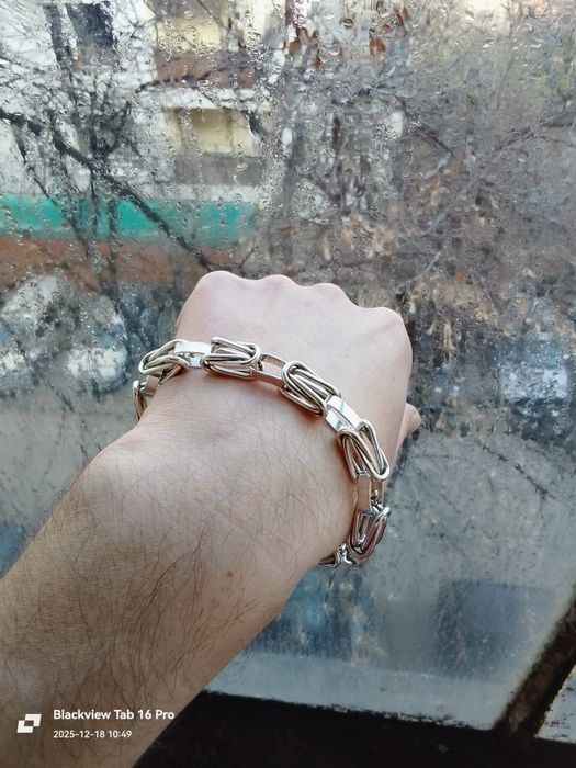 Сребърна Гривна Кралска Плетка-32грама.