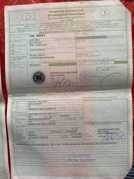 Vand Cadru atv cu toate actele necesare pentru inatriculat doar cadru