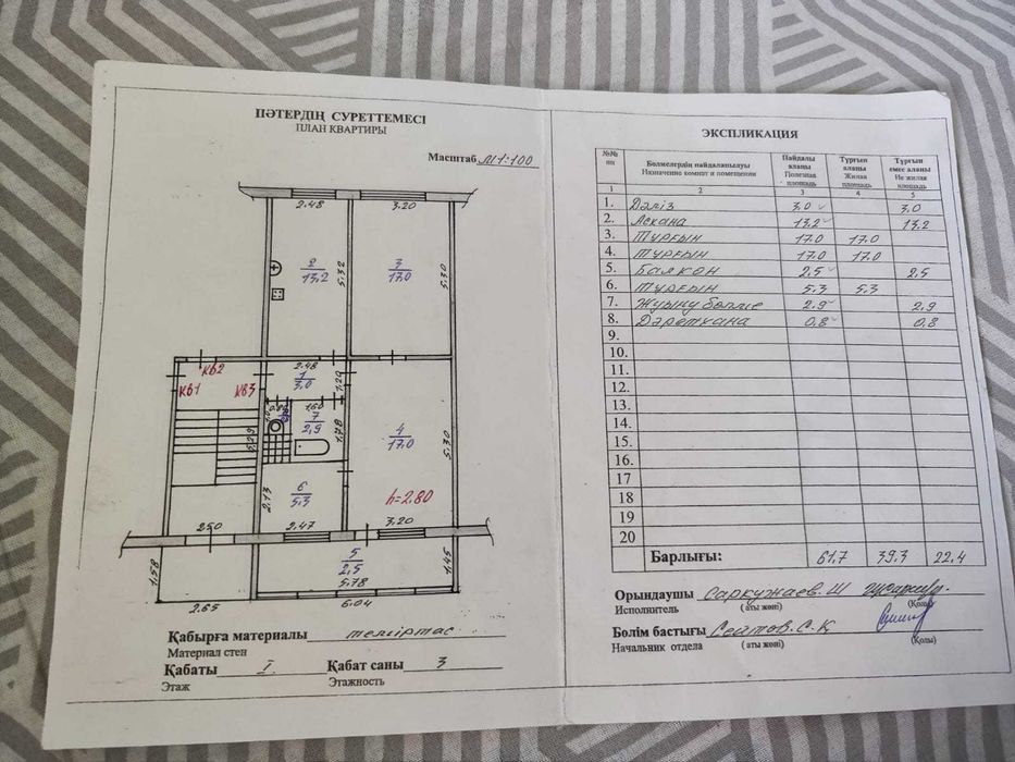 Продам квартиру в Боралдае (в военном городке)
