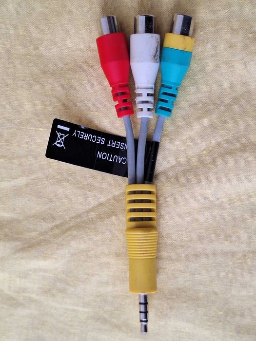 Cablu adaptor AV pentru Samsung TV, Tovbmup, 3 x RCA, 5", multicolor