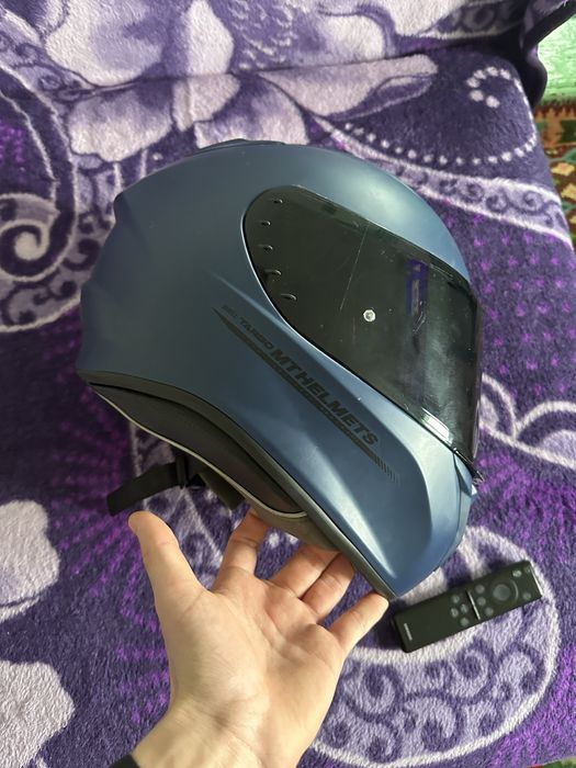 Cască moto integrală albastru