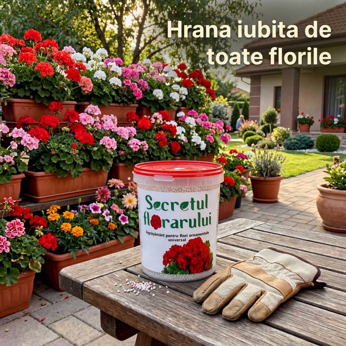 Secretul Florarului – Îngrășământ pentru Flori de Grădină 500g | Înflorire Bogată și Creștere Intensivă