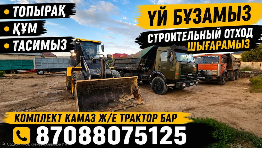 ҚЫЗЫЛОРДА услуга КАМАЗ погрузчик